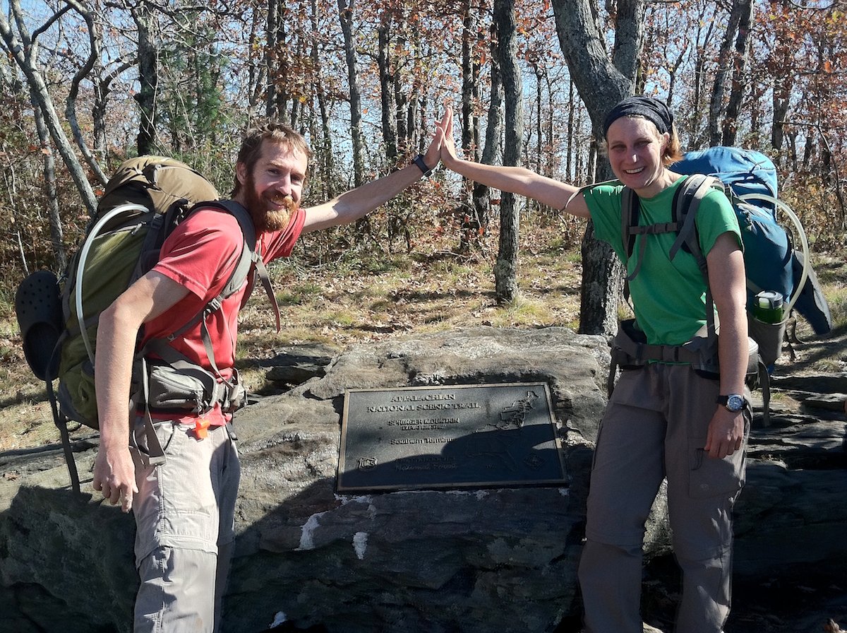We made it! 2,181 miles southbound on the Appalachian Trail in 2011.