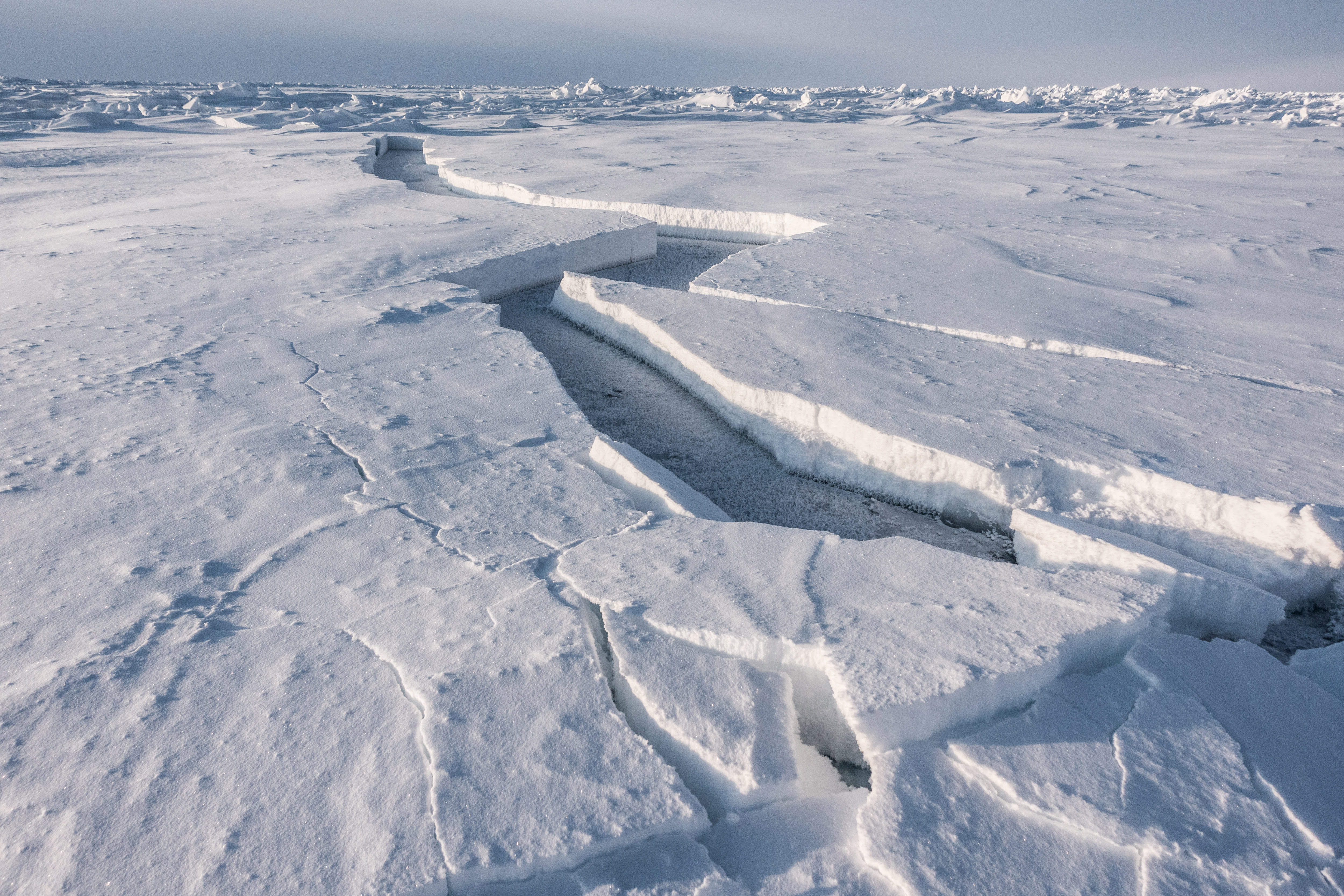 Polar expeditions arctic pressure ice cracks
