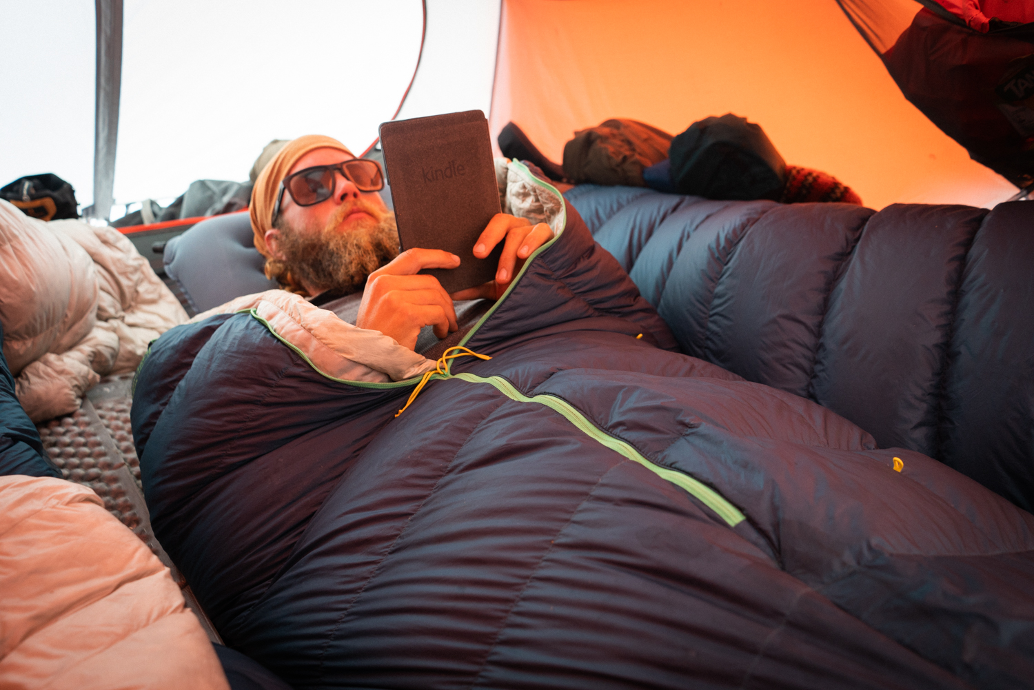 ultralight camping pillow and sleeping bag