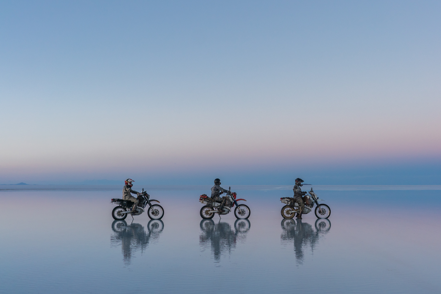 Salt Flats on a Motorcycle